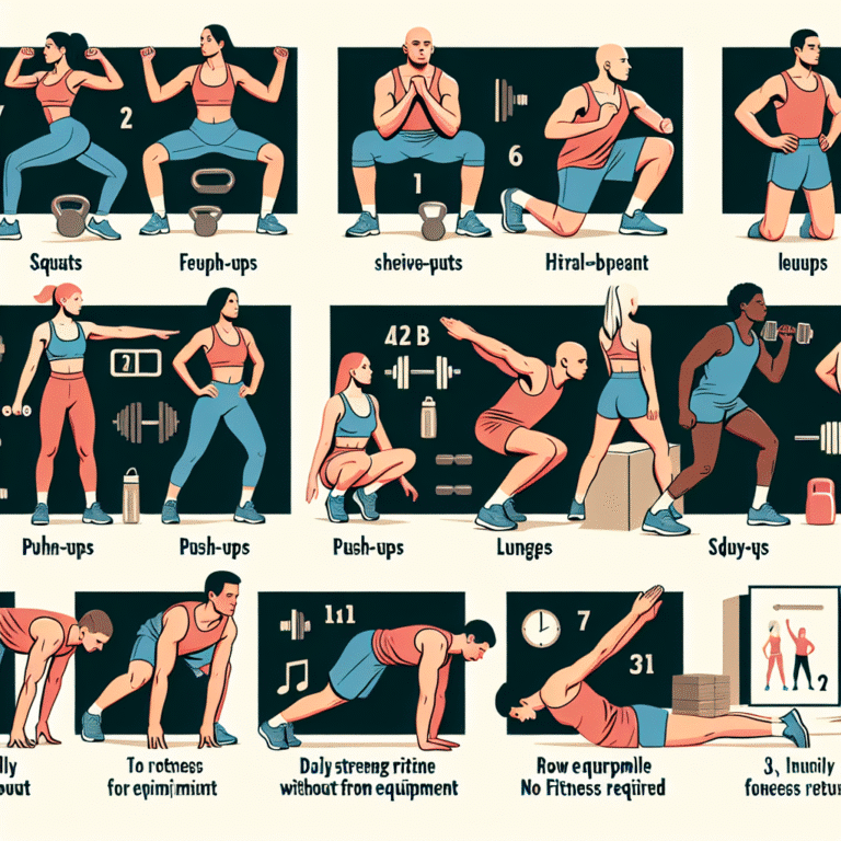 rutina diaria de fuerza sin equipo para principiantes